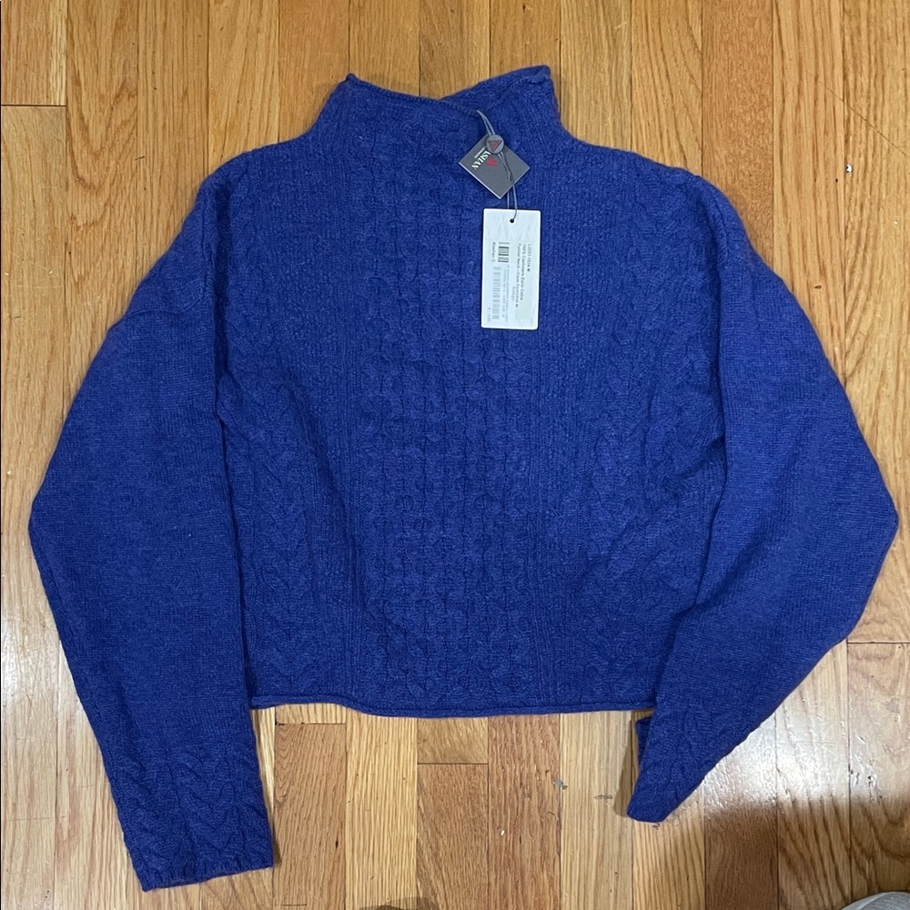 Elegant Royal Blue Turtleneck Sweater